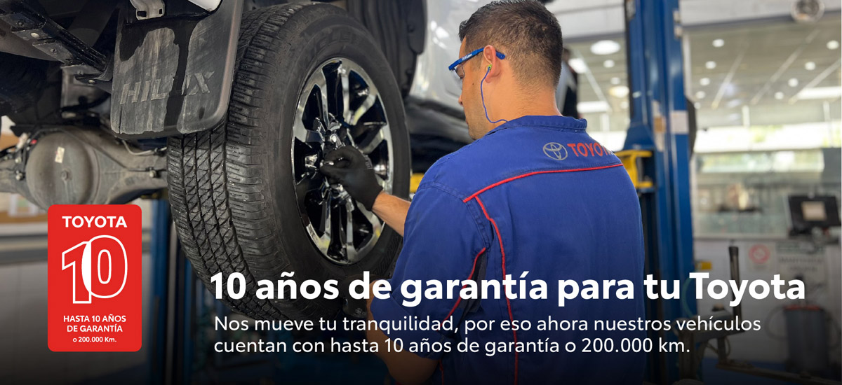 10 años de garantía para tu Toyota