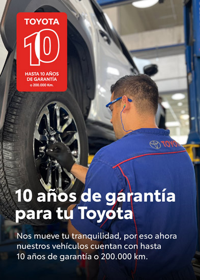 10 años de garantía para tu Toyota
